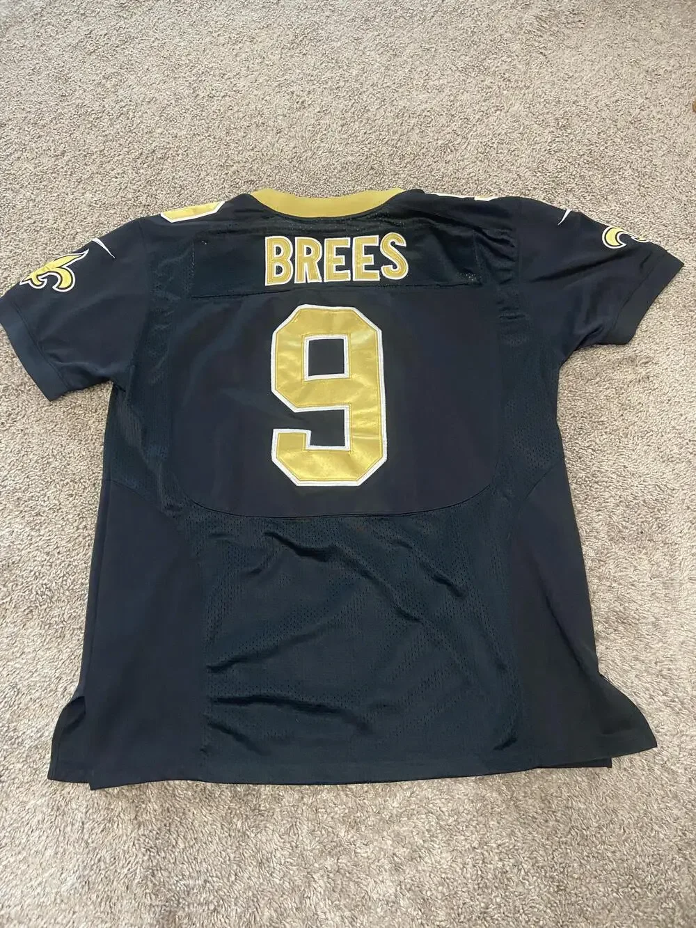 New Orleans Saints Jersey Mens 2XL Black NFL Football Drew Brees 9 Nike